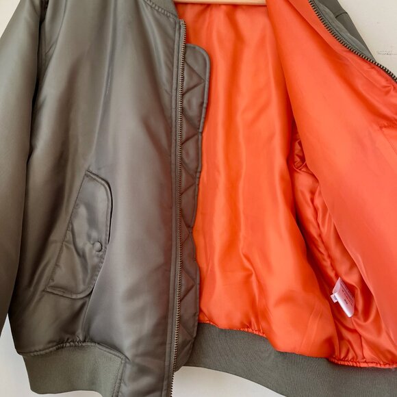 Anine Bing Leon Bomber Jacket in Army Green Size M - Picture 9 of 16